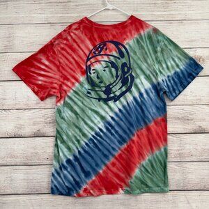 Billionaire Boys Club Spaceman Logo Tie Dye T-Shirt Men's Medium Blue/Green/Red